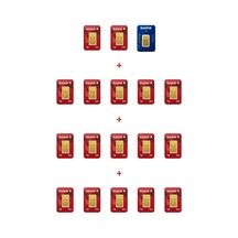 Nadir Gold 24 Ayar 19,5 Gram Külçe Altın 1 Adet 2,5 Gram Külçe Altın + 17 Adet 1 Gram Külçe Altın