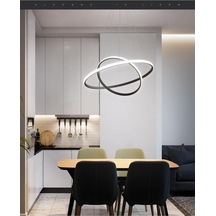 İkili Halka Model Sarkıt Modern Beyaz Işık Ultra Power Led Avizev
