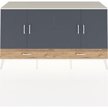Hyperion Konsol 6 Raflı 2 Çekmeceli 4 Kapaklı 176x44x99 Aytaşı-an Aytaşı-antrasit/çam