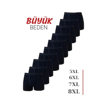 Arma Yıldız Erkek Lacivert Büyük Beden Boxer Pamuklu Likralı 10'lu Paket Lacivert