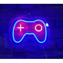 Oyuncu Konsolu Neon Led Duvar Aydınlatması Küçük