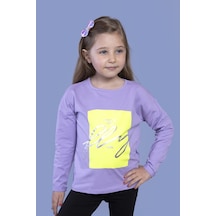 Toontoy Kids Toontoy Kız Çocuk Baskılı Tişört Lila