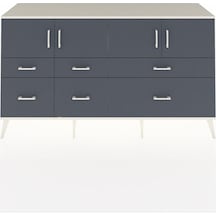 Kronos Konsol 4 Raflı 6 Çekmeceli 4 Kapaklı 176x59x99 Aytaşı-antr Aytaşı-antrasit
