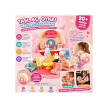 Taşınabilir Sırt Çantalı Tavşan Figürlü Mini Evcilik Oyun Seti - 895112729