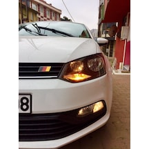 Çok Güçlü T10 Turuncu Dipsiz Led Ampul 24 Led Smd Canbus   12V