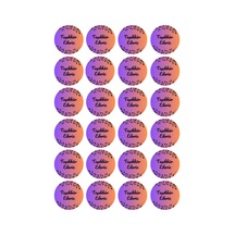 96 Adet Mor Pembe Teşekkür Ederiz Etiketi 4x4 Cm Yapraklı Yuvarlak Ambalaj Paket Kutu Sticker Yapışkanlı Bordo