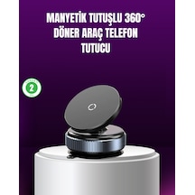 Araç İçi Manyetik Telefon Tutucu 360 Döner Vakumlu Stand Çok Renkli