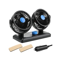 Araç İçi Torpido Üstü Çift Fanlı Oto Vantilatör 12 V