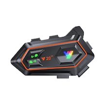 Y20 2x 1000m Telsiz Mesafeli 2 Kişi Bağlantılı Bluetooth Kask Kulaklık Fenerli İntercom 20720240