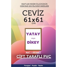 Kahverengi-22mm-61x61 Cm Mat Pvc Li Camsız Fotoğraf Puzzle Belge Çerçeve Yatay Dikey Asılabilme. 19193530