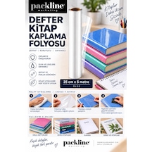 Packline Marketing Şeffaf Kendinden Yapışkanlı Defter Kitap Kaplama Folyosu 25cm X 5metre