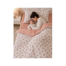 %100 Pamuk Gökkuşağı Desenli Bebek Nevresim Takımı 100 150 Cm Bej - 777071303 Bej