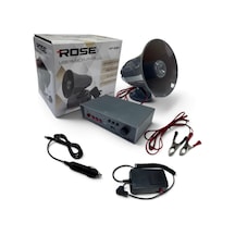 Rose Hp-604 Pazarcı Anfi Seti Horn Hoparlörlü+mikrofonlu+çakmak Kablolu