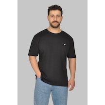 Manta 2772 Bisiklet Yaka Oversize Erkek T-shirt-29961 Siyah