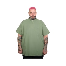 Mode Xl Büyük Beden Erkek Hakim Yaka Polo T-shirt U24339 Cagla Çağla Yeşili