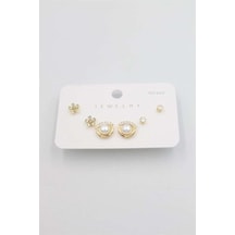 Çoklu Set Küpe - Altın Renk: Altın Diğer 74376995