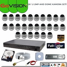 26 Lı 2mp Full Color 3.6mm Lens 1080p Fullhd Warmled Ahd Dome Set