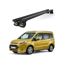 Trio-ıı Ford Turneo Connect 2013 Ve Sonrası Uyumlu Siyah Kilitli Ara Atkı 135cm Port Bagaj Tavan Barı