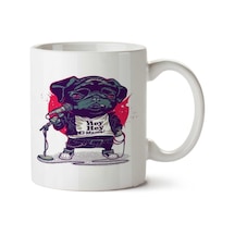 Hey Hey Mama Black Dog.png İki Tarafı Baskılı Kupa Bardak Çok Renkli