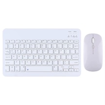 Tablet Telefon İçin Kare Tuş Bluetooth Klavye Mouse - Fc760 Beyaz