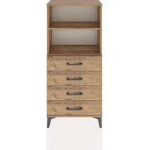 Hyperion Dolap 2 Raflı 4 Çekmeceli 60x44x134 Çam-çam Atlas Çam
