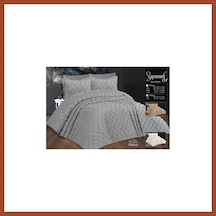 Bezos Çift Kişilik Yatak Örtüsü Gri 6 Parça Yatak Örtüsü Bedspread Pro