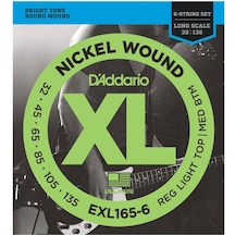 D'addario Exl165-6 Long Scale 6 Telli Bas Gitar Teli 32-135