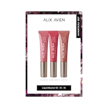 Yoğun Pigmentli E Vitaminli Kadifemsi Mat Bitişli Kremsi 3'lü Likit Allık Seti - Liquid Blusher Set