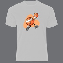 Basketbol Topu Baskılı Unisex Tshirt 001