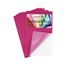 Yapışkanlı Keçe A4 20x30 Cm 5 Li 1 Paket 2.0 Mm Kendinden Yapışkanlı Renkli Hobi Keçesi Elişi Keçe Kumaşı Anasınıfı Kreş Pembe