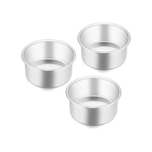 4 İnç Küçük Kek Kalıbı 3'lü Set, Paslanmaz Çelik Mini Yuvarlak Smash Kek Pişirme Kalıbı 3 Parça Çok Renkli