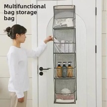 Konesam Duvar Tipi 6 Katlı Görünür Organizer, Beşik/ev/banyo İçin Nonwoven Çanta, Çeşitli Eşyaları Saklama Ve Boşluk Tasarrufu Sağlar Gri Diğer