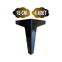 Serçe Düz 15cm Plastik Ayak Mobilya Masa Ve Dolap Ayağı 15cm Siyah 4 Adet Siyah