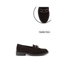 Gönderi(R) Gönderi R Kadın Kahve Süet Tokalı Hakiki Deri Loafer Ayakkabı Gdza13424272