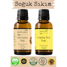 %100 Saf Jojoba Yağı Ve Buğday Yağı 10 Ml + 10 Ml 20 ML