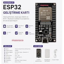 Esp32 Wifi + Bluetooth Geliştirme Kartı Type-c + Cp2102 Breadboard Ve Usb Kablo Dahil