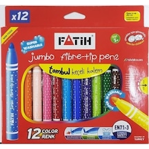 Fatih Keçeli Kalem Yıkanabilir Jumbo 12 Li   34260