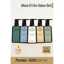 Olivos Zeytinyağı Bazlı Sıvı Sabun Seti 5 x 500 ML