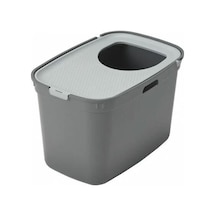 Moderna Top Cat Üstten Girişli Kapalı Kedi Tuvaleti Gri 59 Cm 142-53021.03