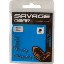 Savage Gear Salt Round Snaps Klips 15'li Paket - Xxxs