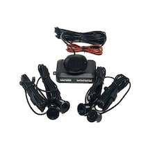 4 Gözlü Sesli İkazlı Park Sensörü Siyah 22mm Universal Geri Vites Buzzer Uyarı Sistemli Arka Tampon Delme Pançlı Park Asistan Seti C6