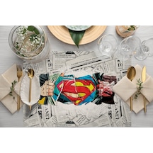 Adawall Home Superman Kumaş Amerikan Servis 4'lü Set Çok Renkli