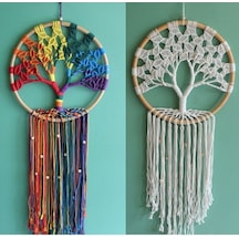 Rüya Kapanı Dream Catcher Hayat Ağacı Model 2 Çok Renkli