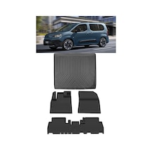 Sahler Fiat Doblo 2023 Ve Sonrası 4.5d Paspas Ve 3d Rizline Seperatörsüz Bagaj Havuzu Set