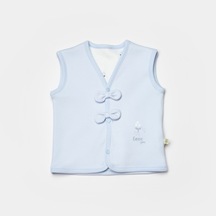 Biorganic Love Floral Bebek Yelek 61519 Mavi