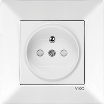 Viko Karre-meridian Beyaz Ups Priz Çocuk Korumalı Çerçevesiz Viko