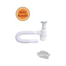 Körüklü Tahliye Taslı Lavabo Sifonu, Depolu Gider Borusu İle Altın