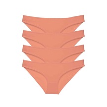 4 Adet Süper Eko Set Likralı Kadın Slip Külot Pudra Çok Renkli