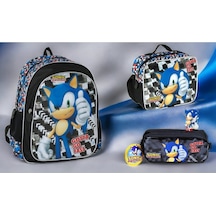 Sonic İlkokul Çantası 3 Lü Set Çok Renkli