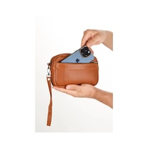 Newish Polo Erkek El Askılı Portföy Clutch El Çantası New256 - Taba